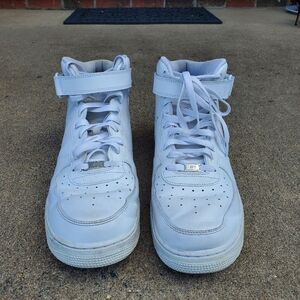 Nike White Air Force 1 High tops, Size 15